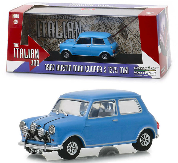 1967 Austin Mini Cooper S - Greenlight 1:43 #86549 THE ITALIAN JOB