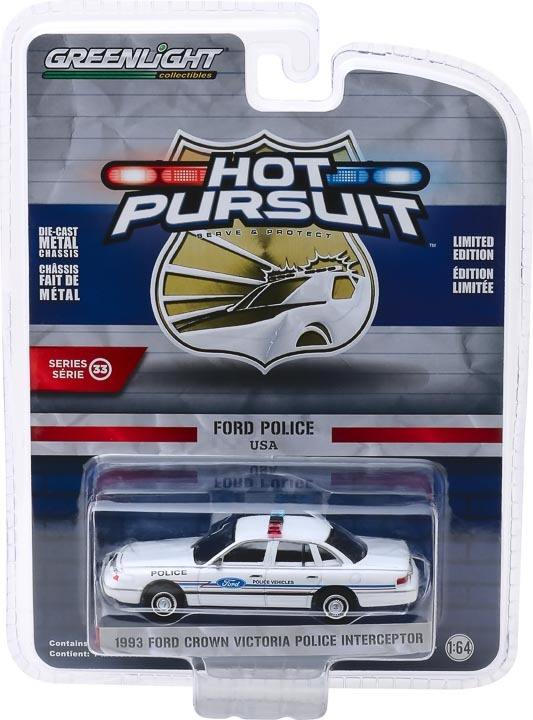 42900-C 1:64 Hot Pursuit 1993 Ford Crown Victoria Police Interceptor