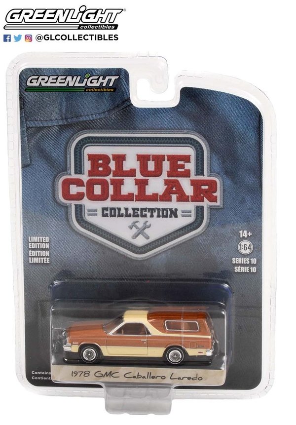 35220-C | 1:64 Blue Collar Collection Series 10 - 1978 GMC Caballero Laredo with Camper Shell