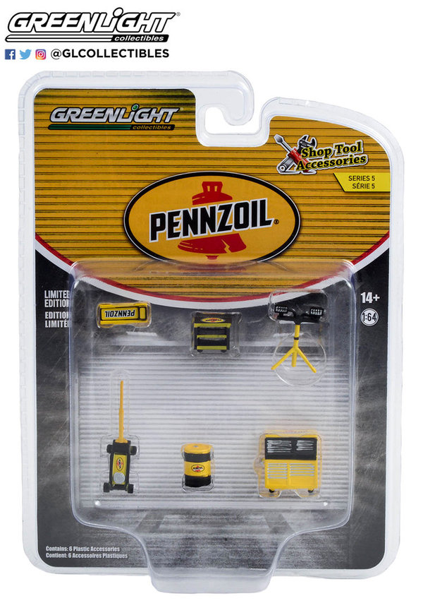 Greenlight 16140-A | 1:64 Auto Body Shop - Shop Tool Accessories Series 5 - Pennzoil