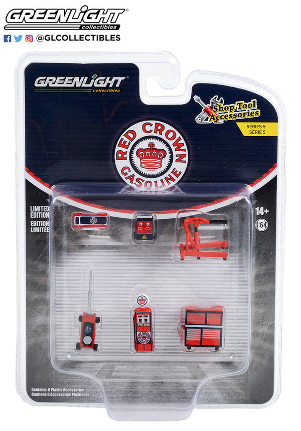 Greenlight 16140-C | 1:64 Auto Body Shop - Shop Tool Accessories Series 5 - Red Crown Gasoline