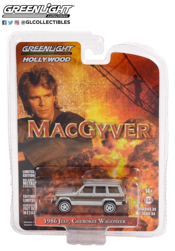 Greenlight 44940-C | 1:64 Hollywood MacGyver 1986 Jeep Cherokee