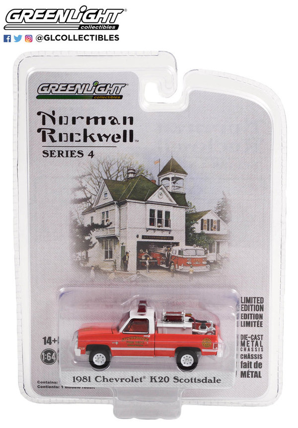 Greenlight 54060-E | 1:64 Norman Rockwell 1981 Chevrolet K20 Scottsdale FIRE