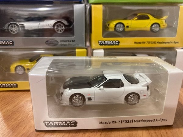 T64G-012-WH Tarmac Works 1/64 Mazda RX 7 FD3S Mazdaspeed A-Spec, chaste white