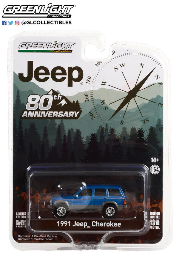 28100-D | 1:64 Anniversary Collection Series 14 - 1991 Jeep Cherokee