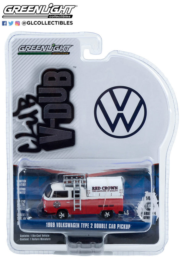 36050-A | 1:64 Club Vee-Dub Series 14 - 1969 Volkswagen Type 2 Double Cab Pickup