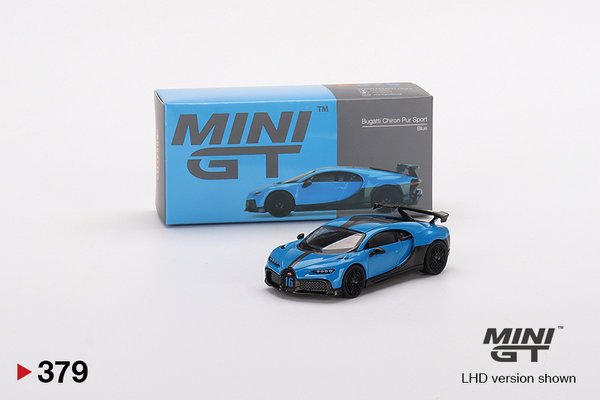 MGT00379-L Bugatti Chiron Pur Sport Blue 1/64 MiniGT