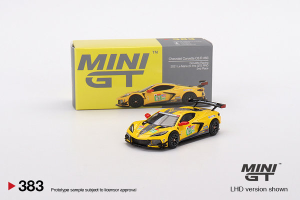 MGT00383-L Chevrolet Corvette C8.R #63 2021 Le Mans 24 Hrs GTE PRO 2nd Place 1/64 MiniGT