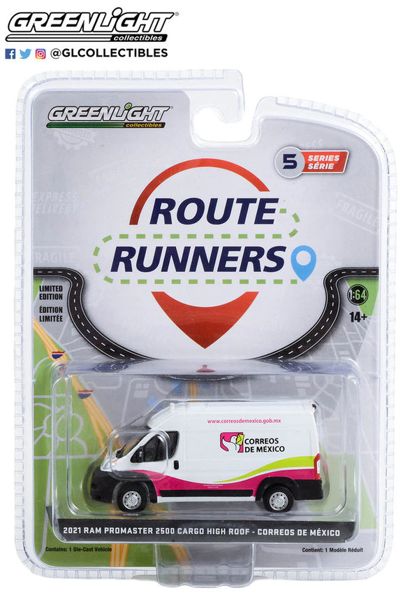 53050-F | 1:64 Route Runners 2021 Ram ProMaster 2500 Correos de Mexico