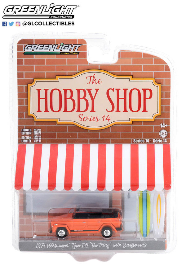 97140-C | 1:64 The Hobby Shop 1971 Volkswagen Thing (Type 181) with Surfboards
