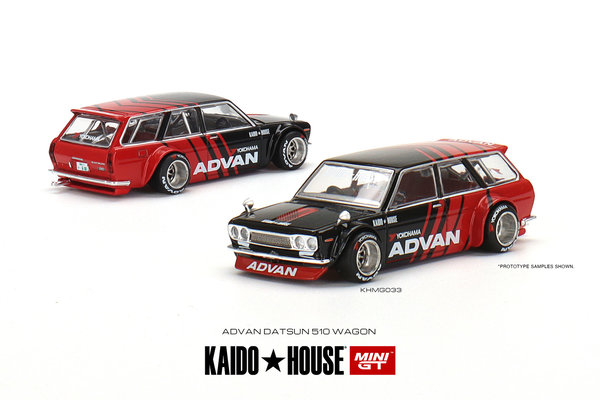KHMG033 Datsun KAIDO 510 Wagon ADVAN Kaido House MINIGT 1/64